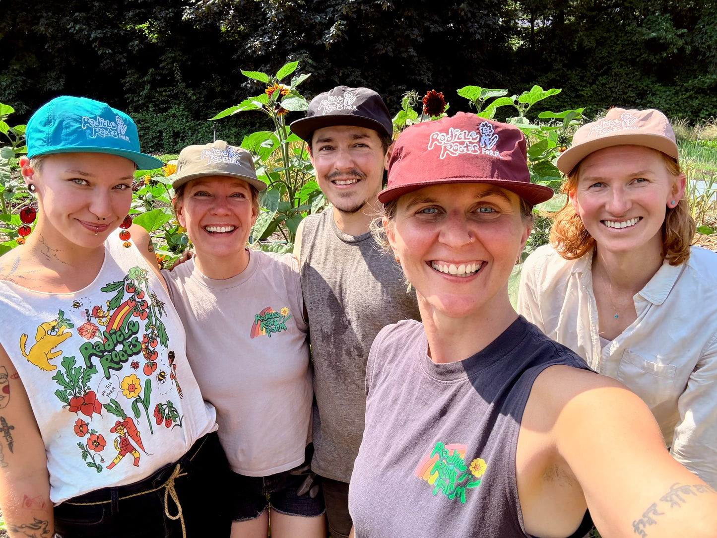 Radicle Roots Farm Nylon Embroidered Hats