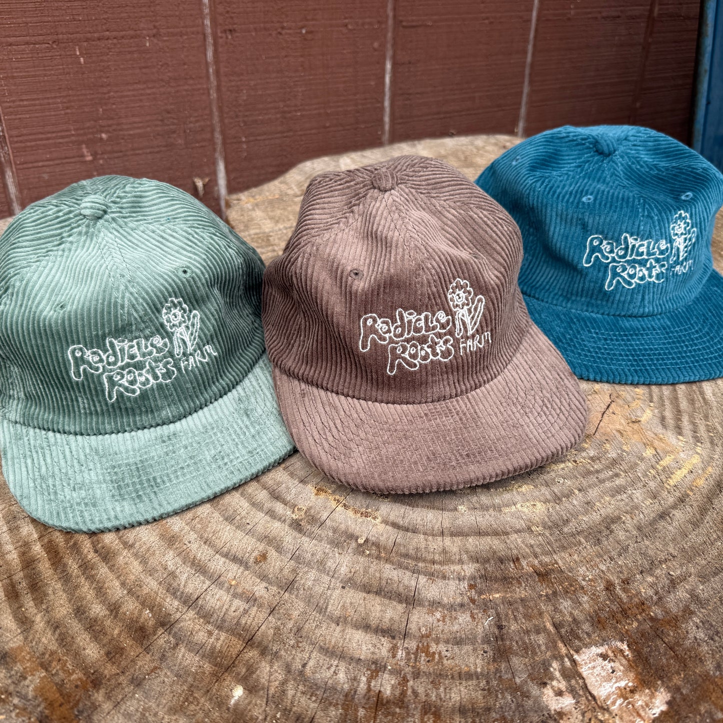 Corduroy Embroidered Hat