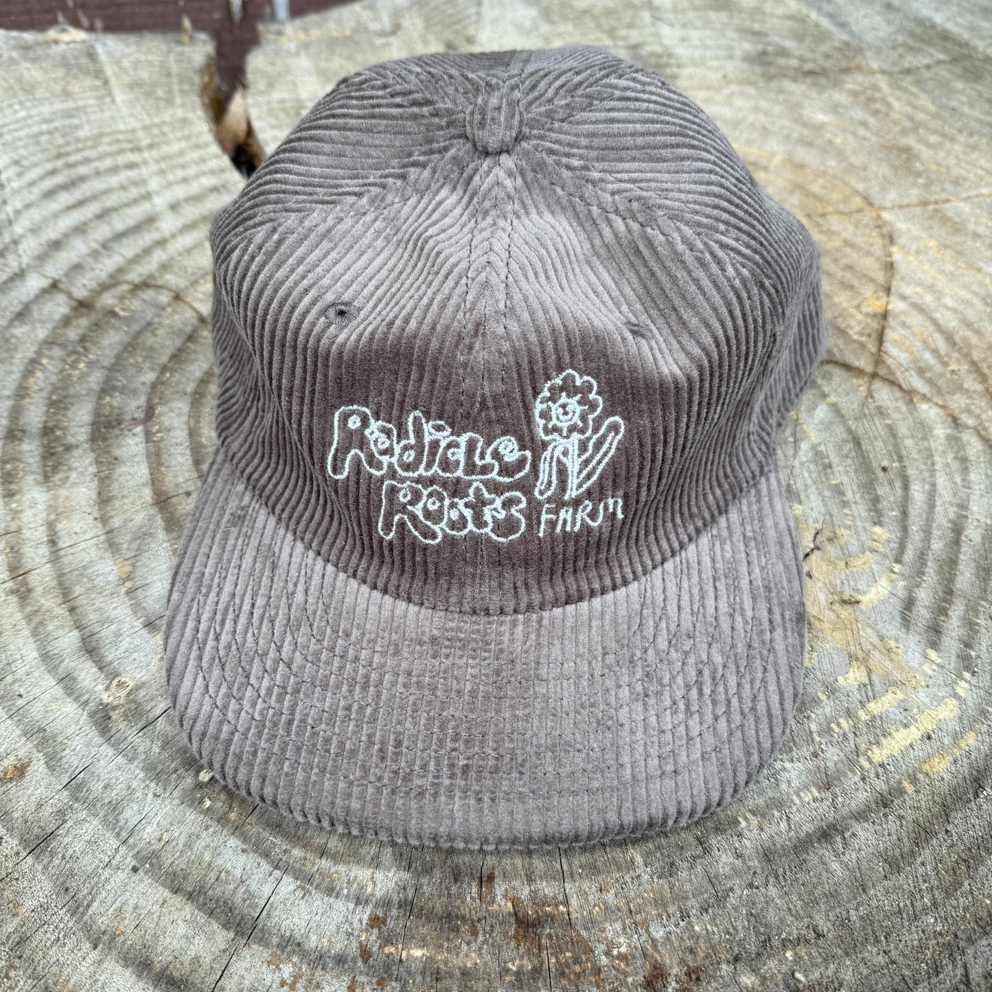 Corduroy Embroidered Hat